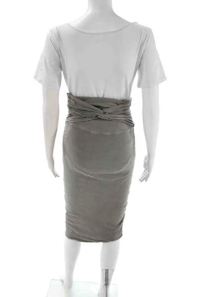 James Perse Women Straight Pencil Skirt Gray Size 2