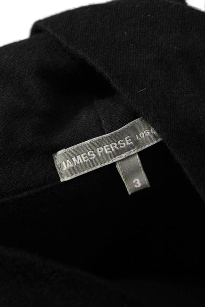 James Perse Womens Sheath Sweater Dress Black Turtleneck Long Sleeve Size 3