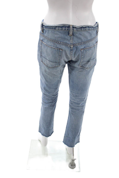 NSF Women Boyfriend Cropped Blue Mid-Rise Cotton Jeans Size 27