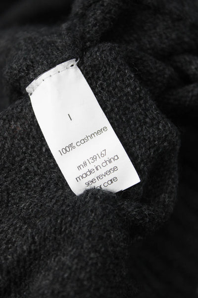 27 Miles Unisex Dark Gray Full Zip Cashmere Cardigan Graphic Print Size 1