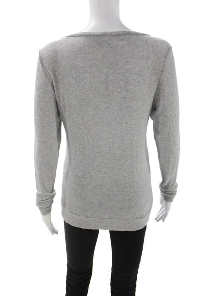 Lauren Moshi Unisex Pullover Sweater Gray Long Sleeve Graphic Size XS