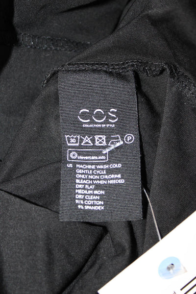 Standard James Perse Women Black Mid Calf Short Sleeve Cotton Dress Size 3
