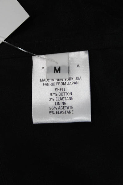 Area Womens Cropped Camisole Black Cotton Stretch Size M