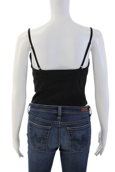Wilfred Free Women Cropped Camisole Black Solid Cotton Blend 90s Size L