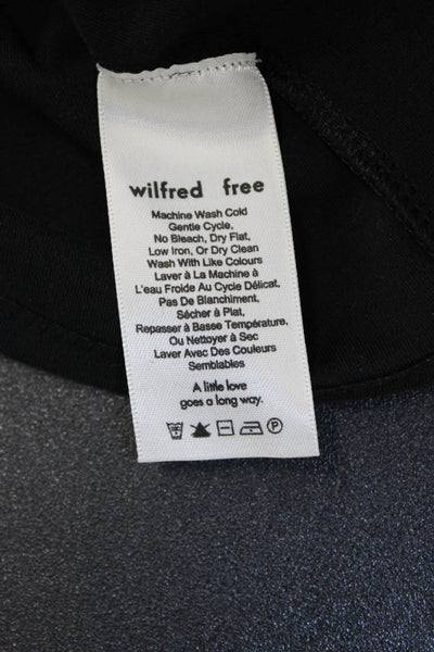 Wilfred Free Women Cropped Camisole Black Solid Cotton Blend 90s Size L