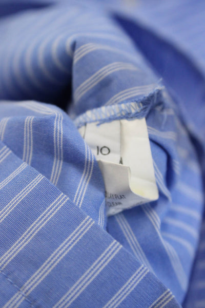 Thakoon Addition Women Shirt Dress Blue Striped Cotton Longsleeve Size 10