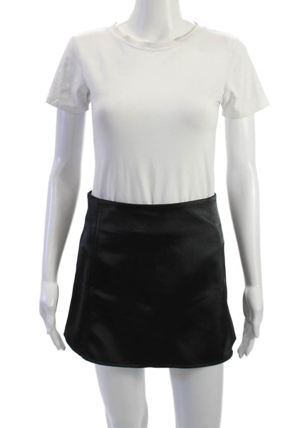 Zara Womens A-Line Mini Skirt Black Size S