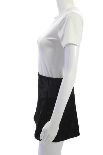 Zara Womens A-Line Mini Skirt Black Size S