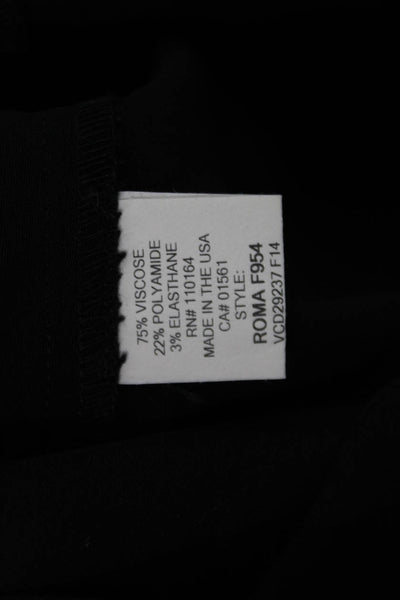 Avenue Montaigne Women Black Sheath Pencil Dress Sleeveless Midi Zip Size 2