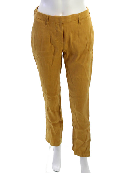 Arje Womens Brown Chino Pants Button Closure 31in Inseam Size 2