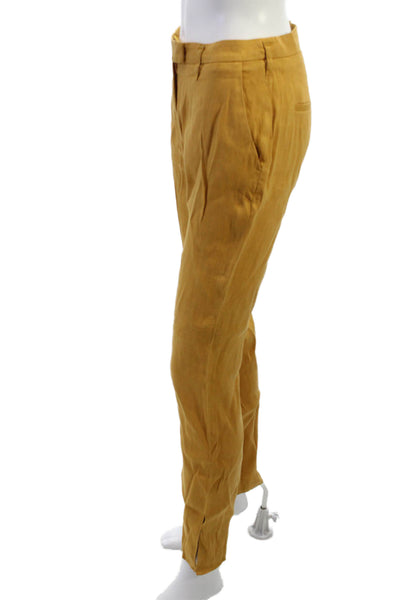 Arje Womens Brown Chino Pants Button Closure 31in Inseam Size 2