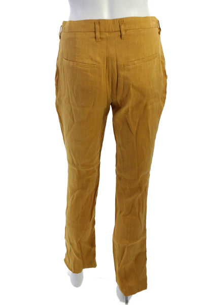 Arje Womens Brown Chino Pants Button Closure 31in Inseam Size 2