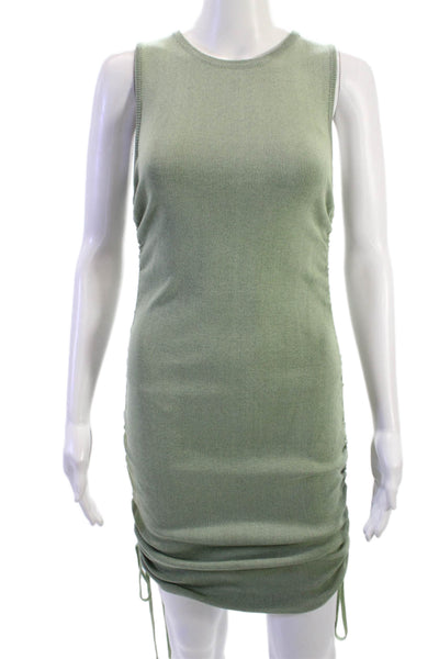 Lioness Womens Bodycon Tank Dress Green Crew Neck Sleeveless Size M
