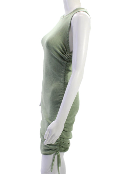 Lioness Womens Bodycon Tank Dress Green Crew Neck Sleeveless Size M