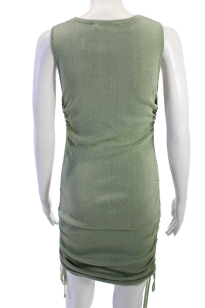 Lioness Womens Bodycon Tank Dress Green Crew Neck Sleeveless Size M