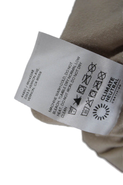 Reformation Women Beige Basic Sleeveless Square Neck Tank Tencel Spandex Size S