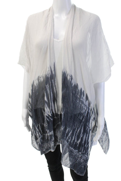 Go By GoSilk Women Kimono Silk Short Sleeve Bohemian White Size One Size