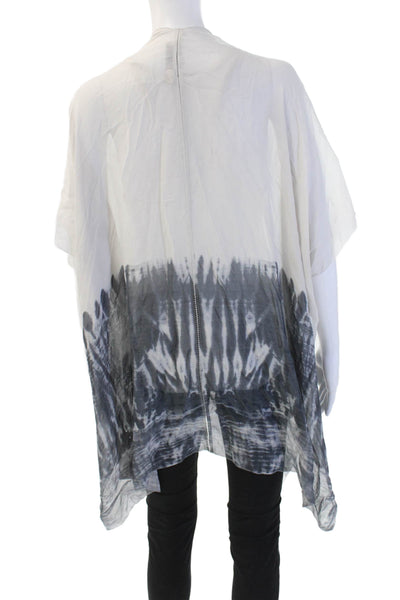 Go By GoSilk Women Kimono Silk Short Sleeve Bohemian White Size One Size