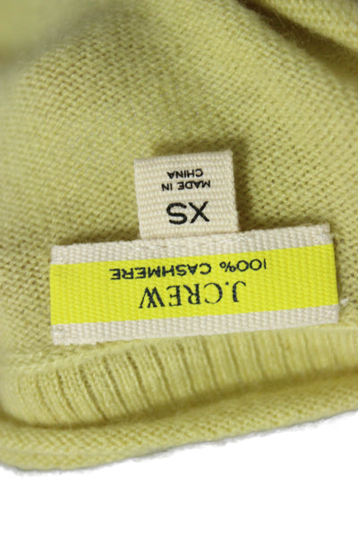 J Crew Women Cashmere Short Sleeve Crewneck Basic T-Shirt Yellow Size XS