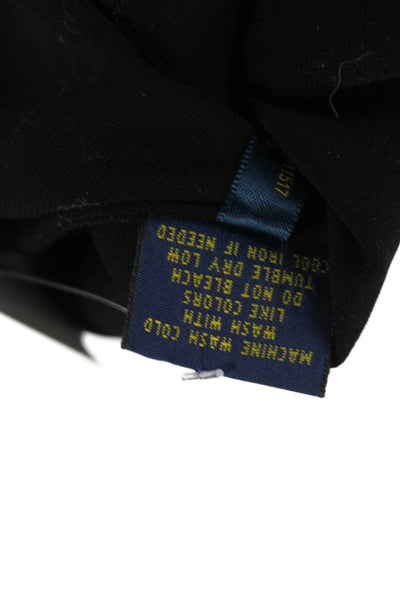 Polo Ralph Lauren Women Black Polyester Short Sleeve Blouse Size 2