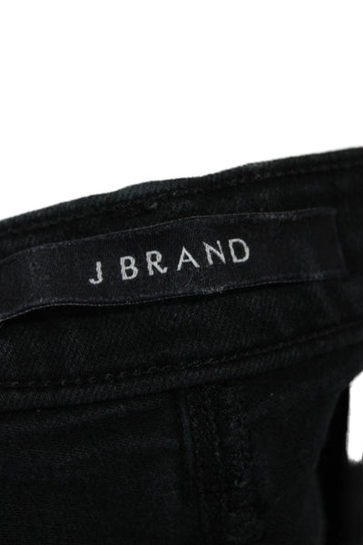 J Brand Womens Ankle Skinny Jeans Black Mid Rise Button Size 26