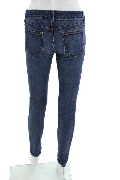 Koral Womens Skinny Ankle Jeans Dark Blue Low Rise Cotton Size 27