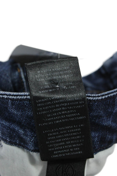 Koral Womens Skinny Ankle Jeans Dark Blue Low Rise Cotton Size 27