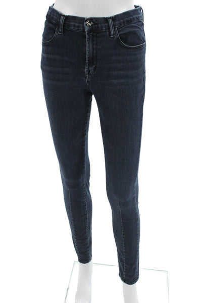 J Brand Women Skinny Ankle High Rise Dark Blue Jeans Designer Size 28