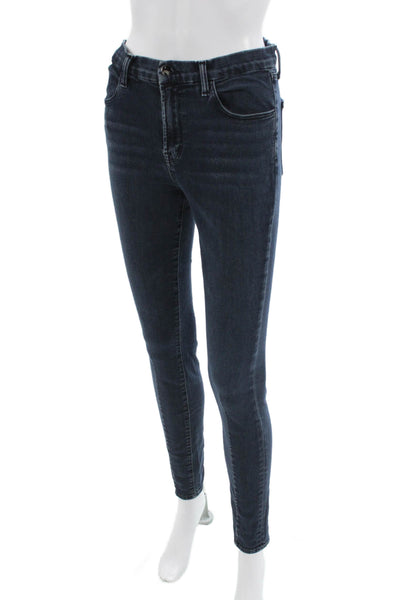 J Brand Women Skinny Ankle High Rise Dark Blue Jeans Designer Size 28