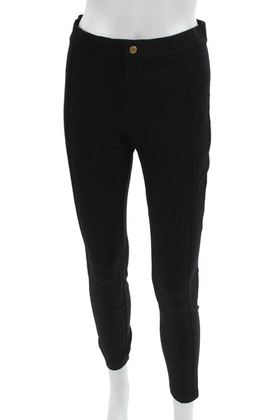 J Crew Women Ankle Jeggings Black Button Closure Size 4
