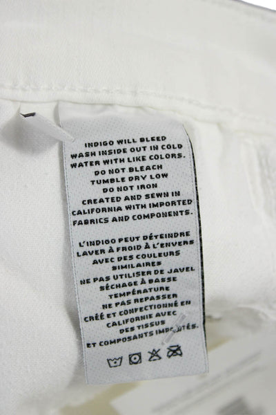 J Brand Women Ankle Skinny White Jeans High Rise Button Size 25
