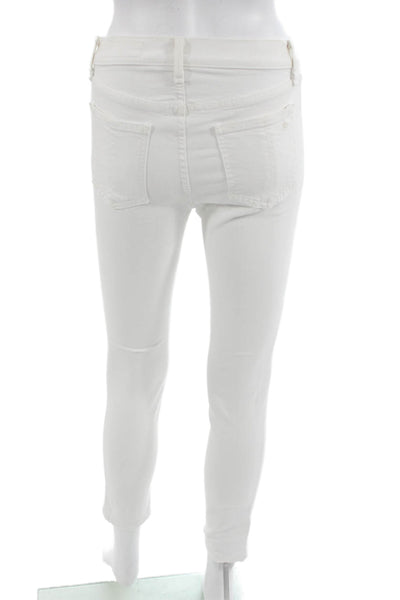 Rag & Bone Jean Womens Skinny Ankle Jeans White High Rise Size 26