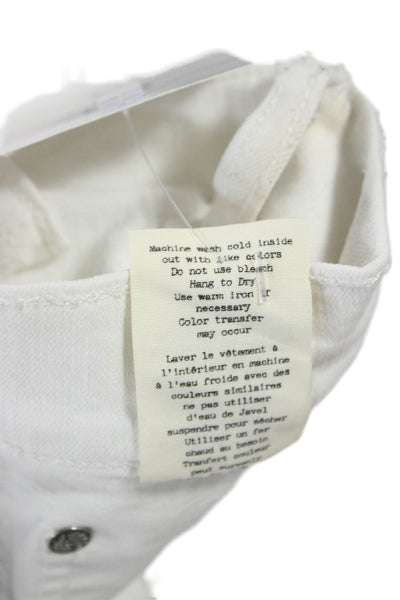 Rag & Bone Jean Womens Skinny Ankle Jeans White High Rise Size 26