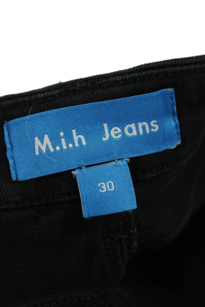 MiH Jeans Womens Ankle Jeans Black High Rise Designer Size 30