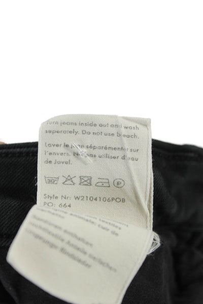 MiH Jeans Womens Ankle Jeans Black High Rise Designer Size 30