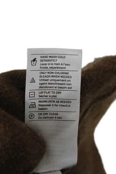 Vince Unisex Pullover Cashmere Crew Neck Brown Sweater Size XS