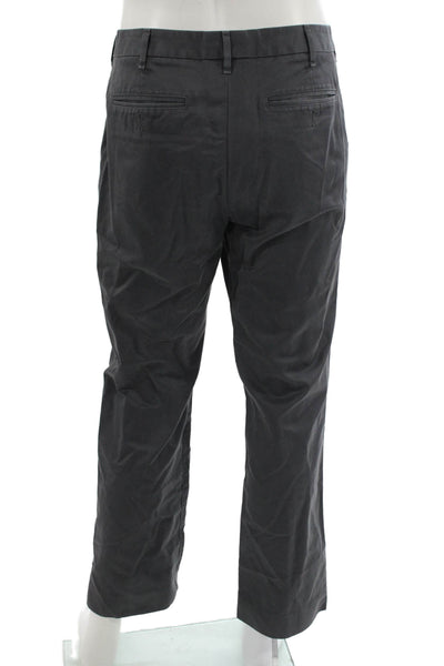 Bonobos Mens Chinos Dark Gray 100% Cotton Button Fly Size 33