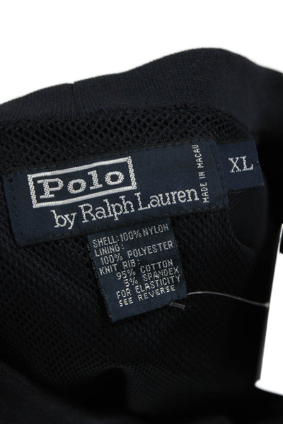 Polo Ralph Lauren Mens Dark Blue Pullover Sweatshirt Crew Neck Nylon Size XL