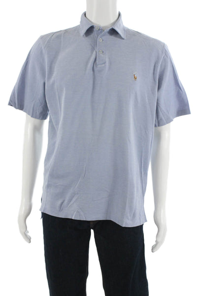 Polo Golf Ralph Lauren Mens Polo Light Blue Pima Cotton Short Sleeve Size M
