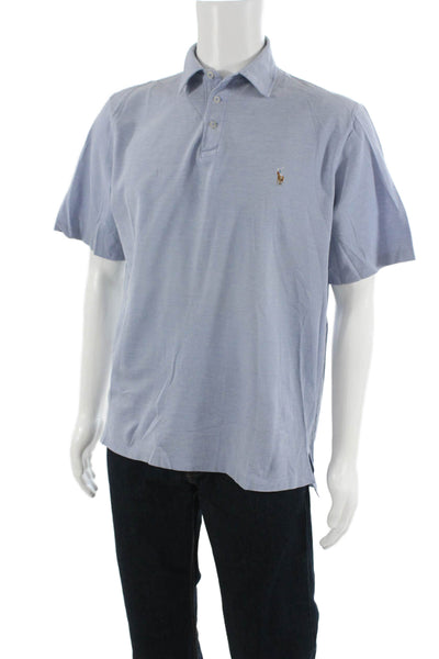 Polo Golf Ralph Lauren Mens Polo Light Blue Pima Cotton Short Sleeve Size M