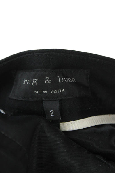 Rag & Bone Unisex Black Ankle Dress Pants 96% Viscose 4% Spandex Size 2