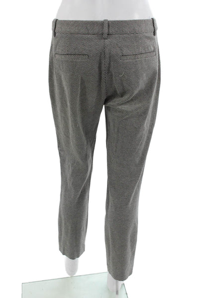 Theory Womens Ankle Cropped Dress Pants Gray Herringbone Size 4