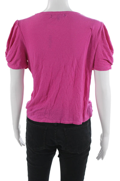 Generation Love Women Pink T-Shirt Round Neck Short Sleeve Size S