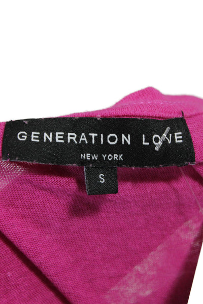 Generation Love Women Pink T-Shirt Round Neck Short Sleeve Size S