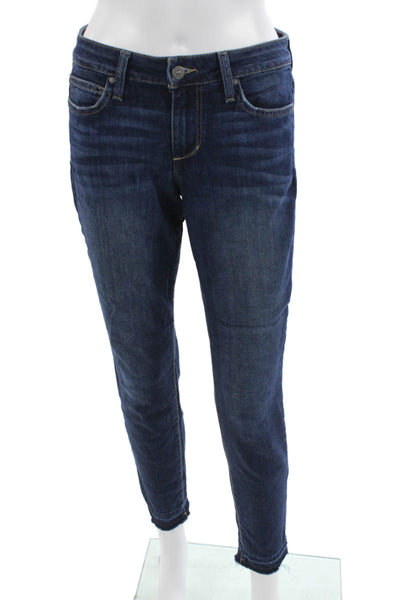 Joes Women Ankle Cropped Dark Blue Low Rise Jeans Size 26
