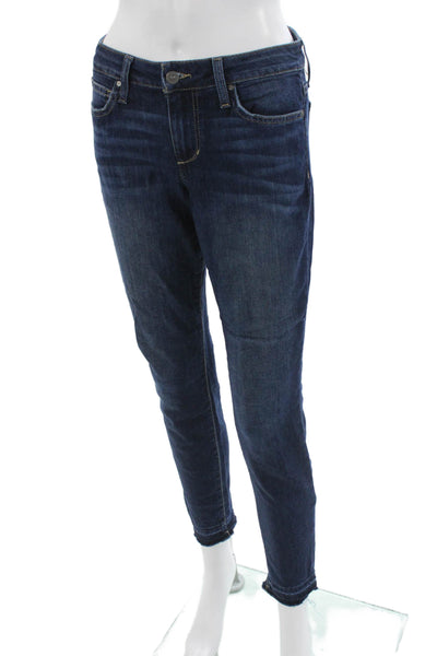 Joes Women Ankle Cropped Dark Blue Low Rise Jeans Size 26