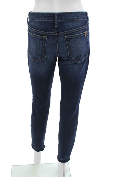 Joes Women Ankle Cropped Dark Blue Low Rise Jeans Size 26