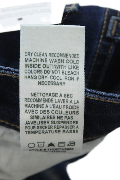 Joes Women Ankle Cropped Dark Blue Low Rise Jeans Size 26