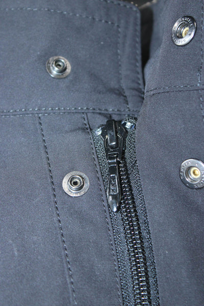 Sanyo Mens Military Jacket Black Button High Neck Cotton Polyester Size L