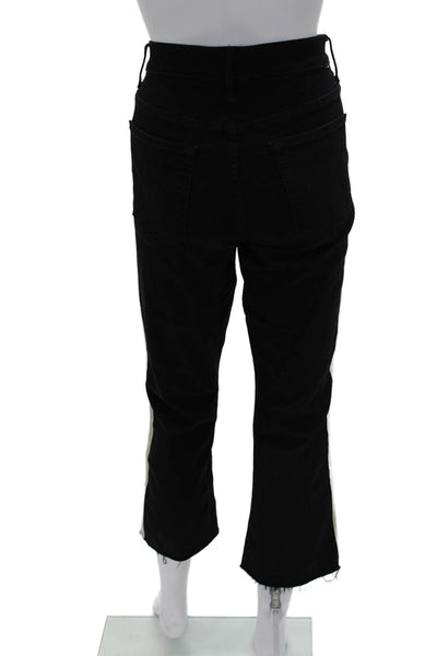 Mother Women Cropped Ankle High Rise Black Pants Size 30